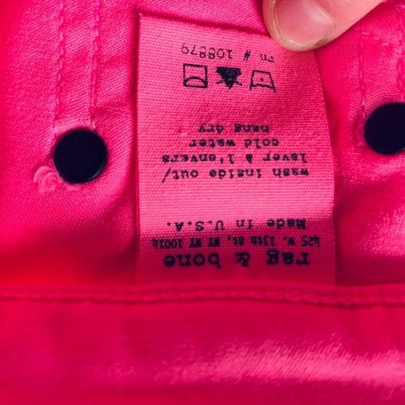 Rag & Bone legging neon hot pink skinny jeans - Picture 6 of 7